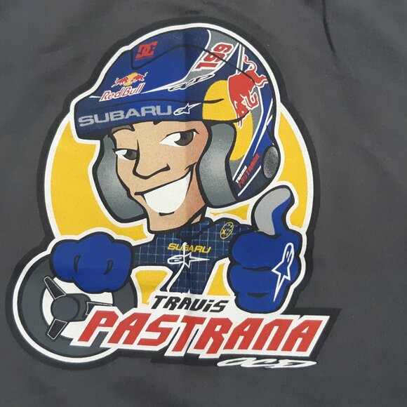 Travis Pastrana 199 Small Men's Grey T-shirt DC Red Bull Subaru Rally Team USA - Picture 2 of 5